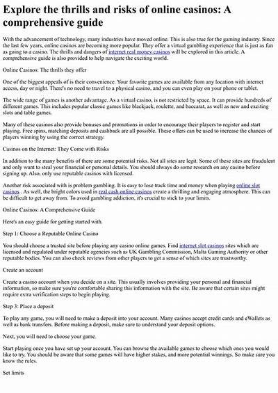 Exploring the Thrills and Strategies of Online Casinos for Ultimate Gaming Experience